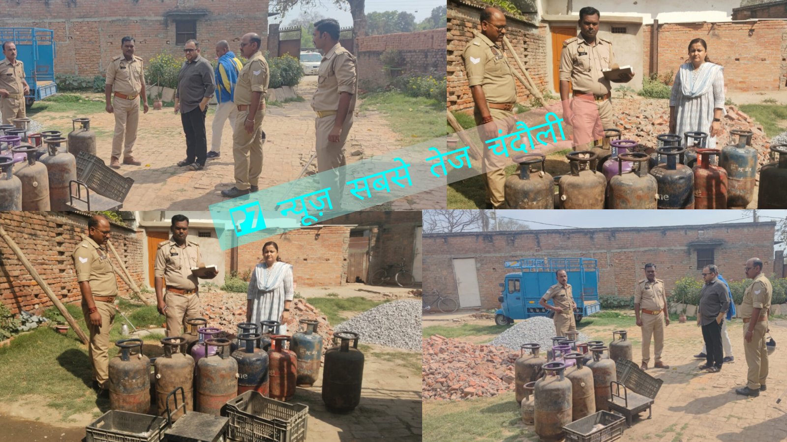 चंदौली के मुग़लसराय में एसडीएम ने पकड़ी अवैध गैस रिफिलिंग: मचा हड़कंप, काली मुहाल में चल रहा था अवैध गैस रिफिलिंग का धंधा