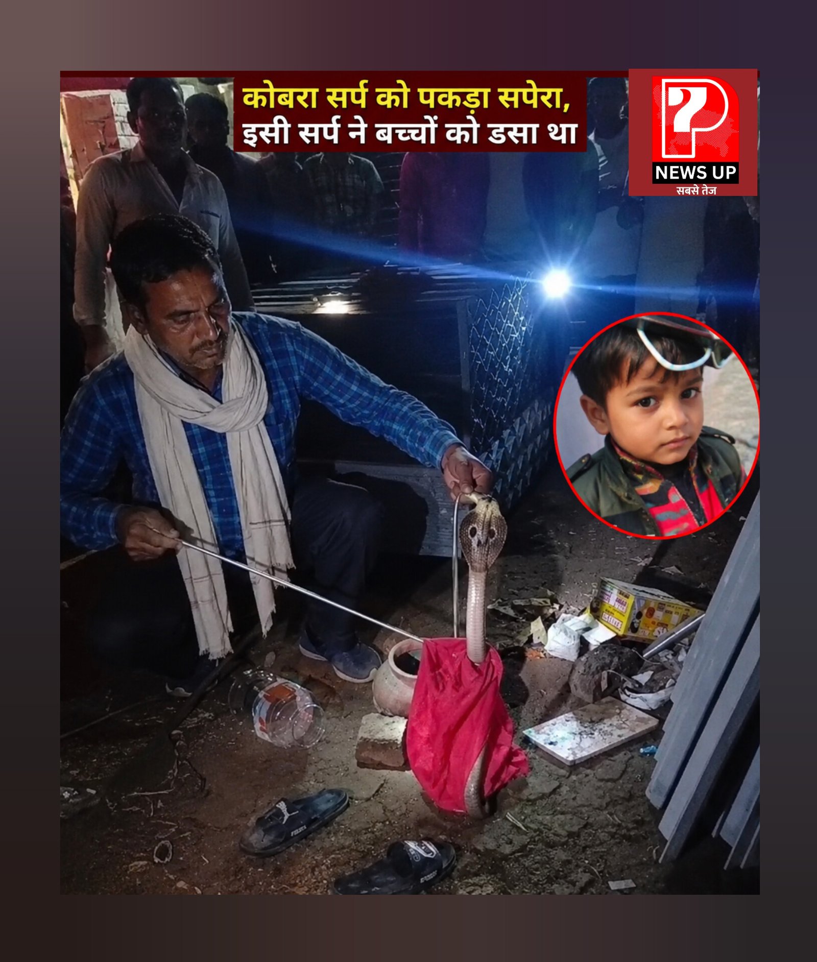 Chandauli News: धानापुर में कोबरा के डसने से 4 वर्षीय मासूम की मौत, CCTV में कैद हुई घटना, परिजनों में मचा कोहराम