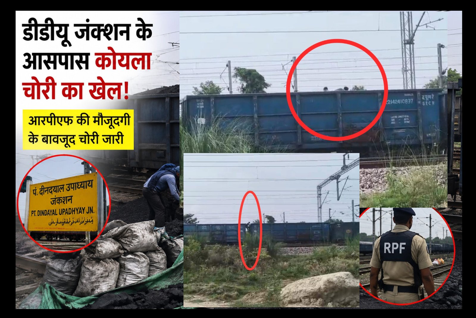 Chandauli News : डीडीयू जंक्शन के आसपास कोयला चोरी का खेल! वायरल वीडियो से उठे सवाल, आरपीएफ की भूमिका पर चर्चाएं