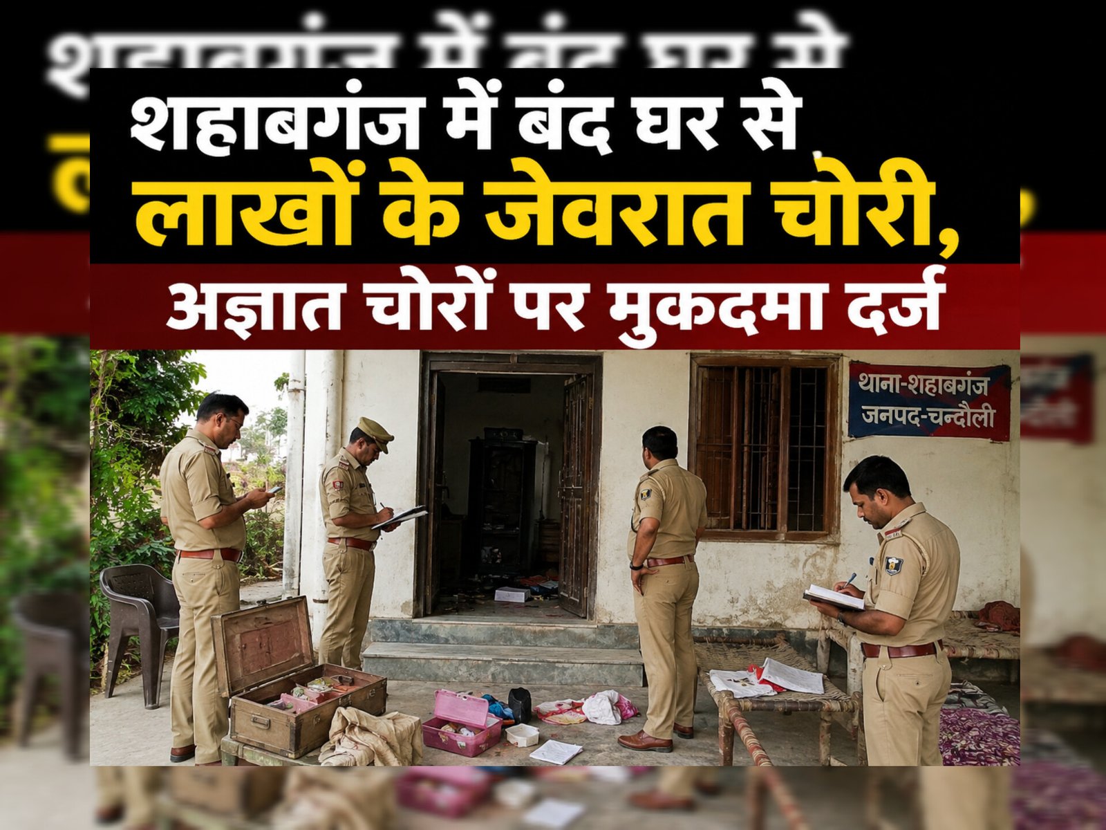 Chandauli News: सेमरा गांव में बंद घर का ताला तोड़कर जेवरात चोरी, अज्ञात के खिलाफ एफआईआर